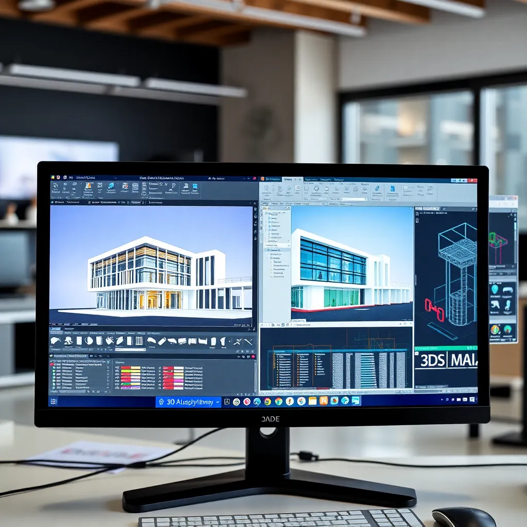 Game-Entwicklungsteam arbeitet an 3D-Assets für ein Videospiel