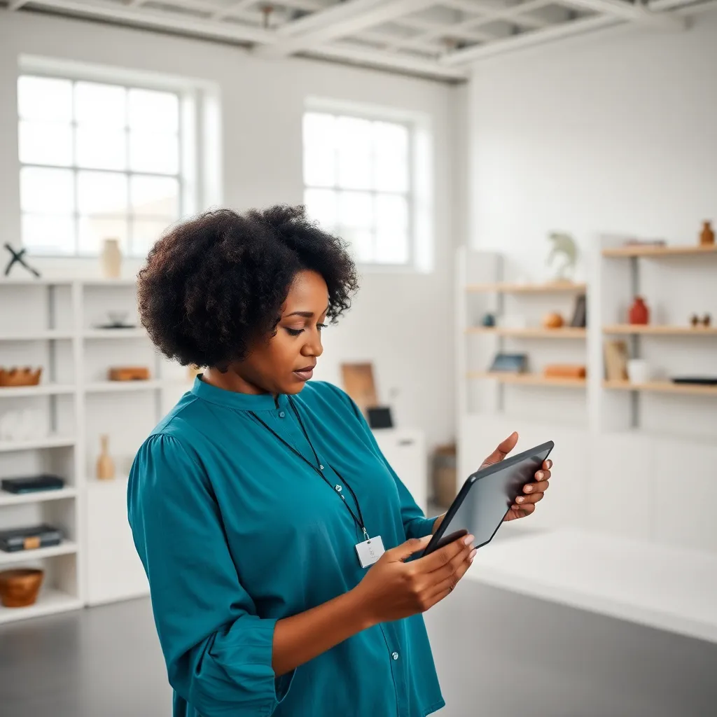 3D-Künstler richtet komplexe Beleuchtung für eine Architekturvisualisierung ein