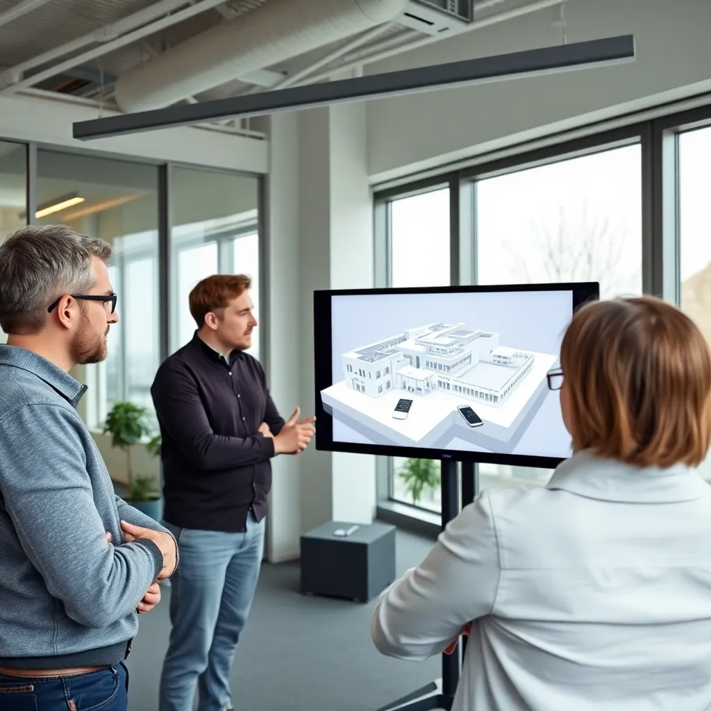 3D-Künstler arbeitet an einem komplexen Modell in einem professionellen Studio